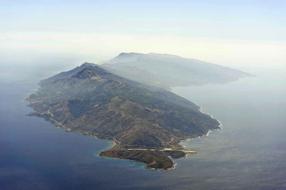 Ikaria widziana z lotu ptaka